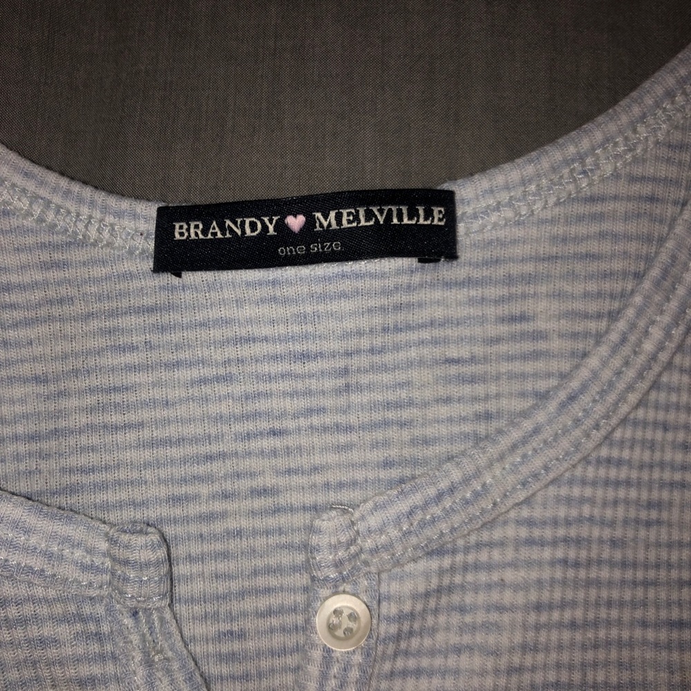 Brandy Melville Light Blue Striped Tank
